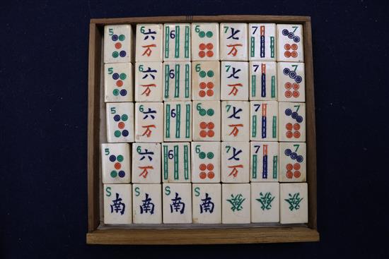 A Mah jong set